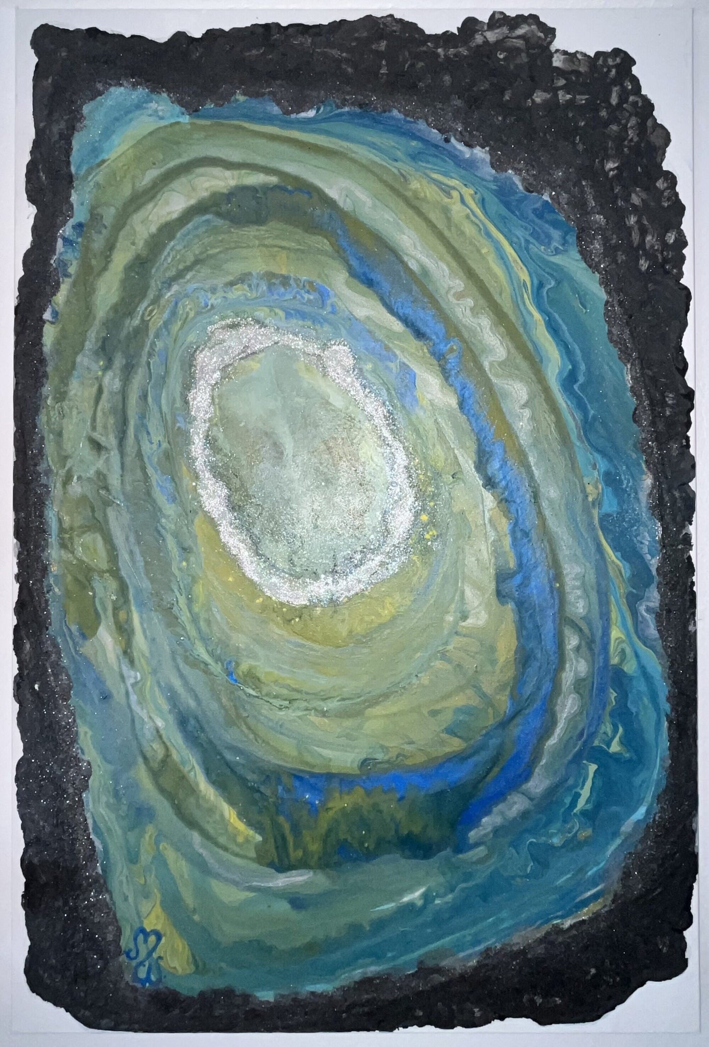 Blue Geode Painting