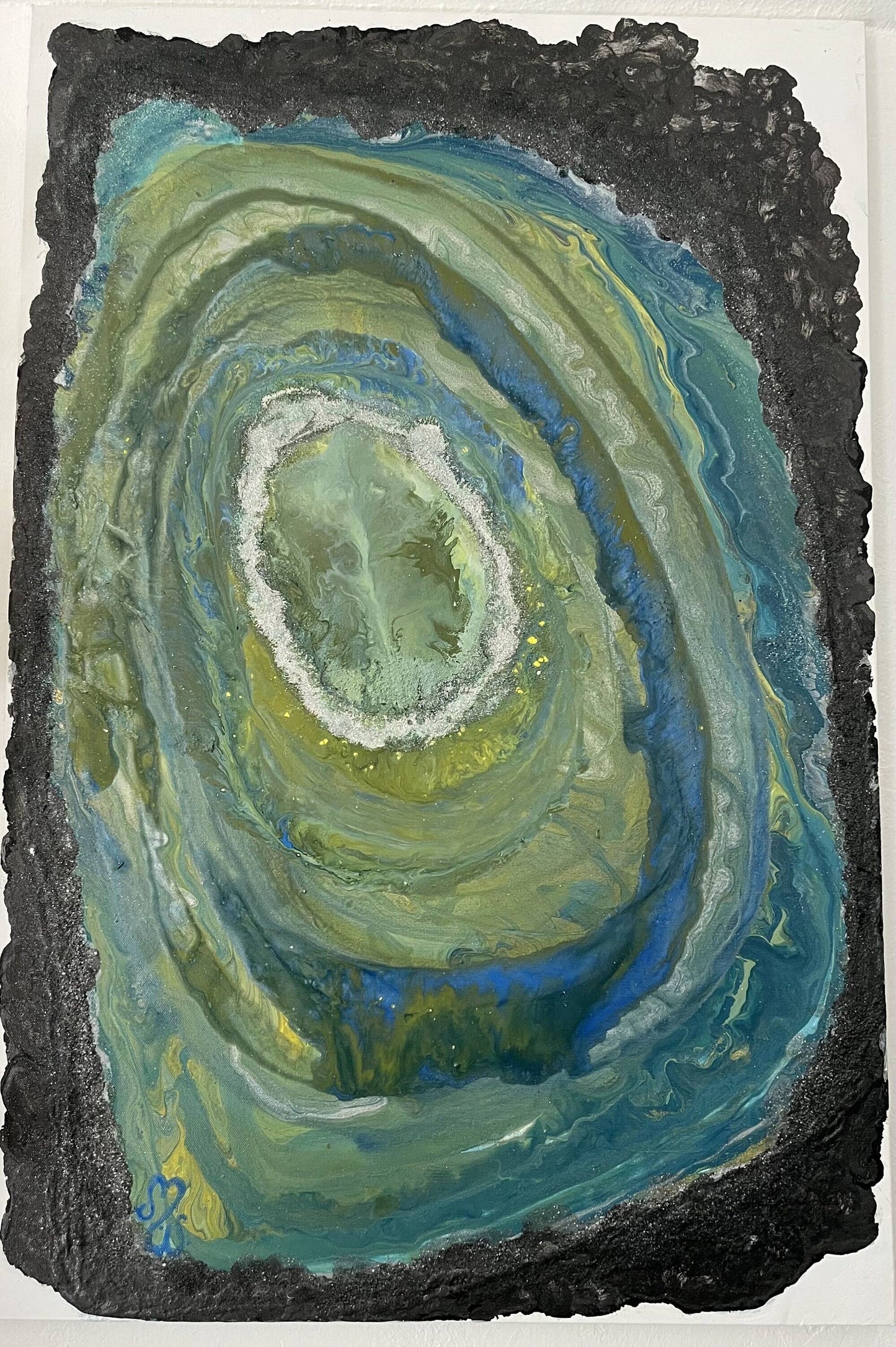 Blue Geode Painting