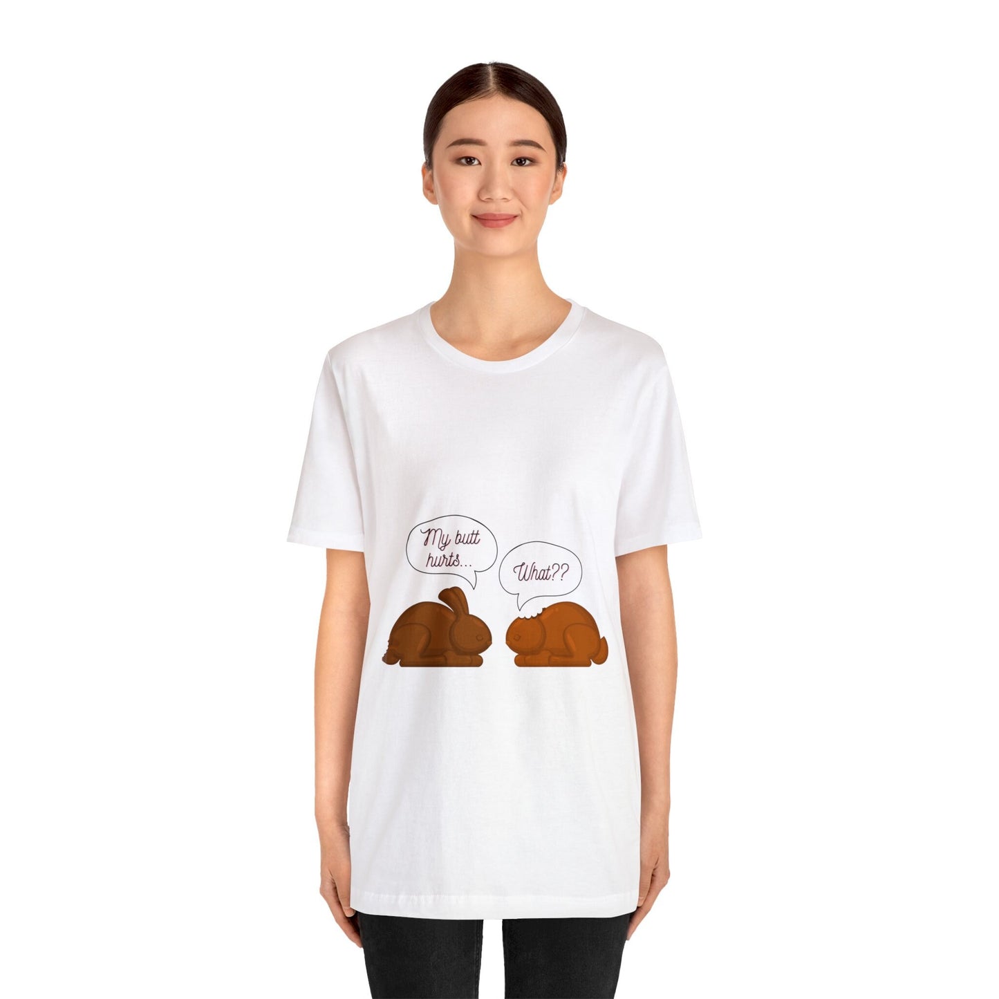 Funny Easter Chocolate Bunny Unisex Jersey Short Sleeve Tee