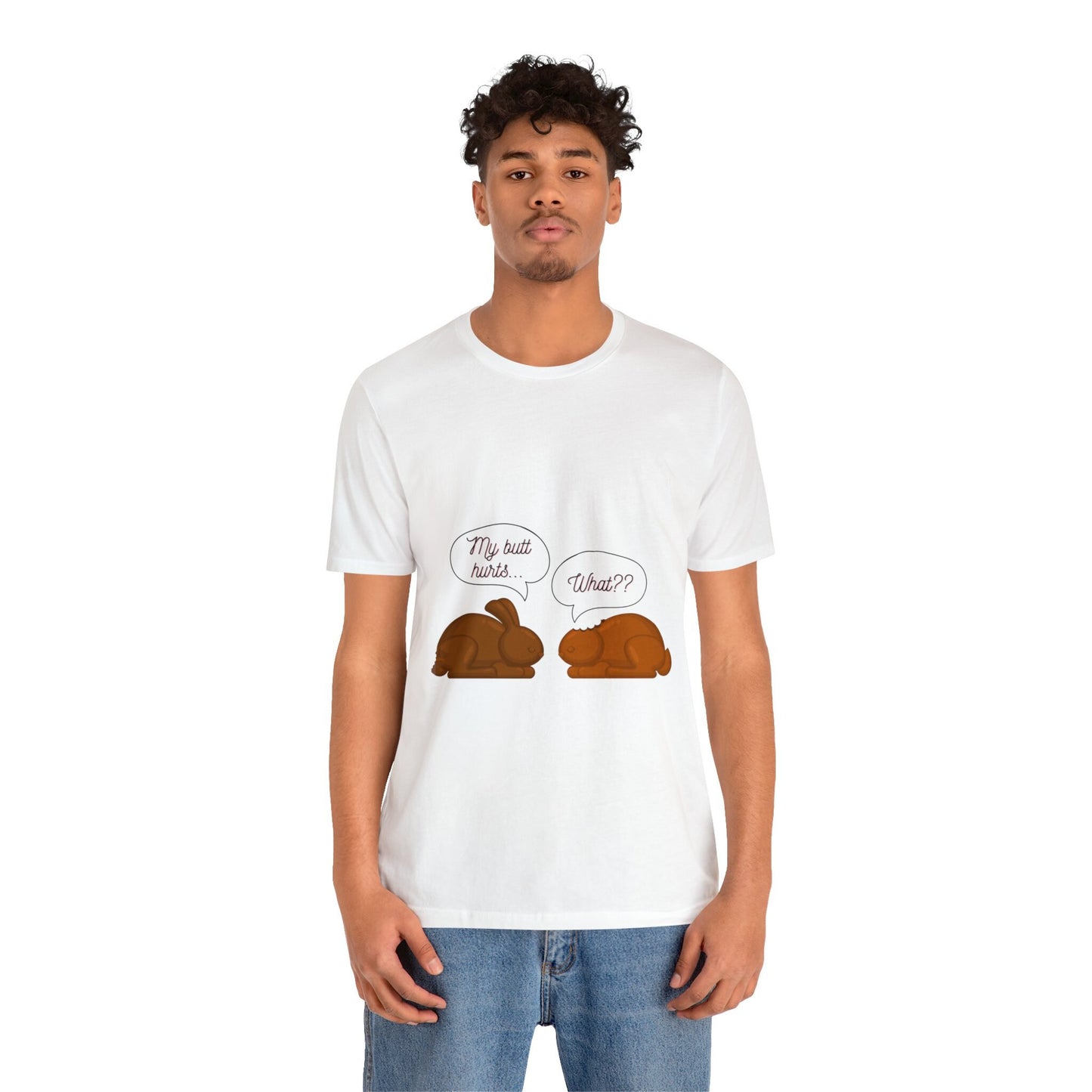 Funny Easter Chocolate Bunny Unisex Jersey Short Sleeve Tee