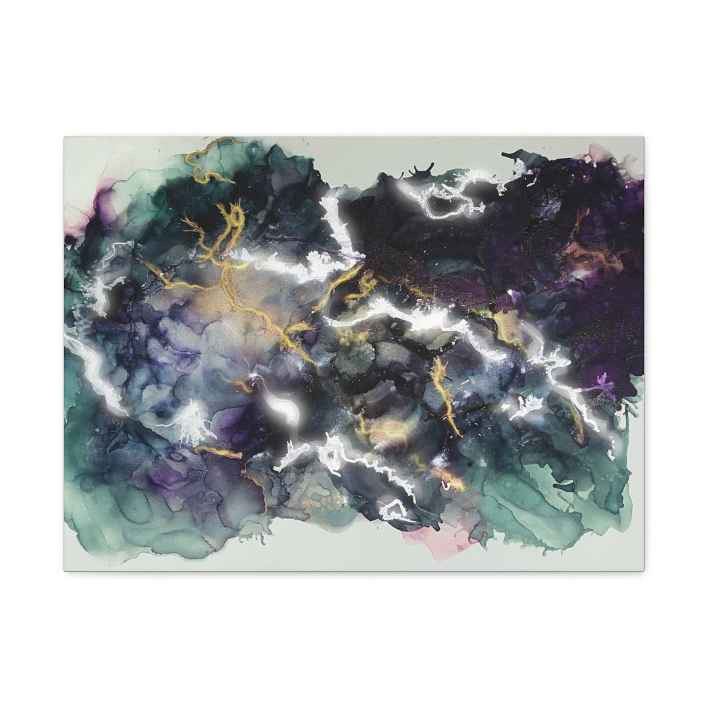 Custom Alcohol ink Print original by Melody Ann Art Dark Sky Canvas Gallery Wrap