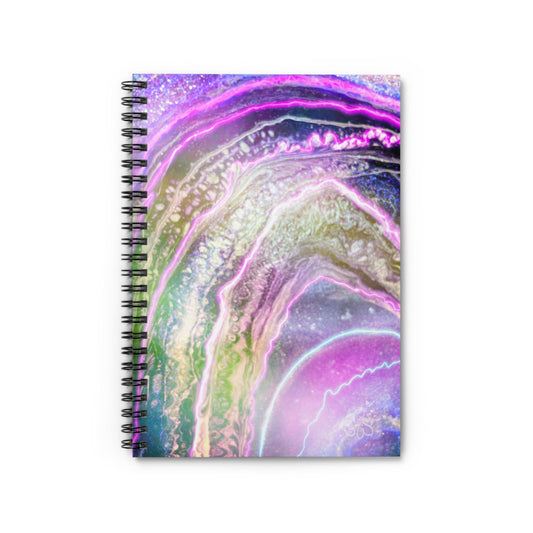 Geode Creativity art by Melody Ann Spiral Notebook - Ruled Line