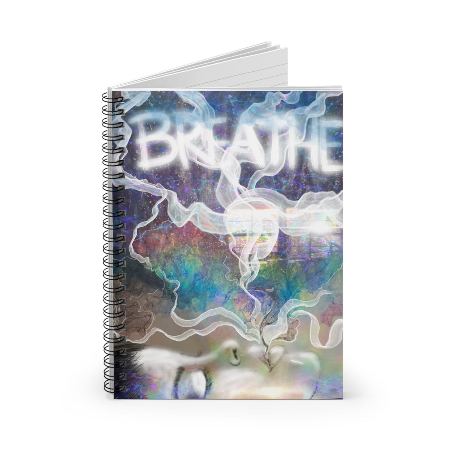 Breathe creativity art by Melody Ann Spiral Notebook - Ruled Line