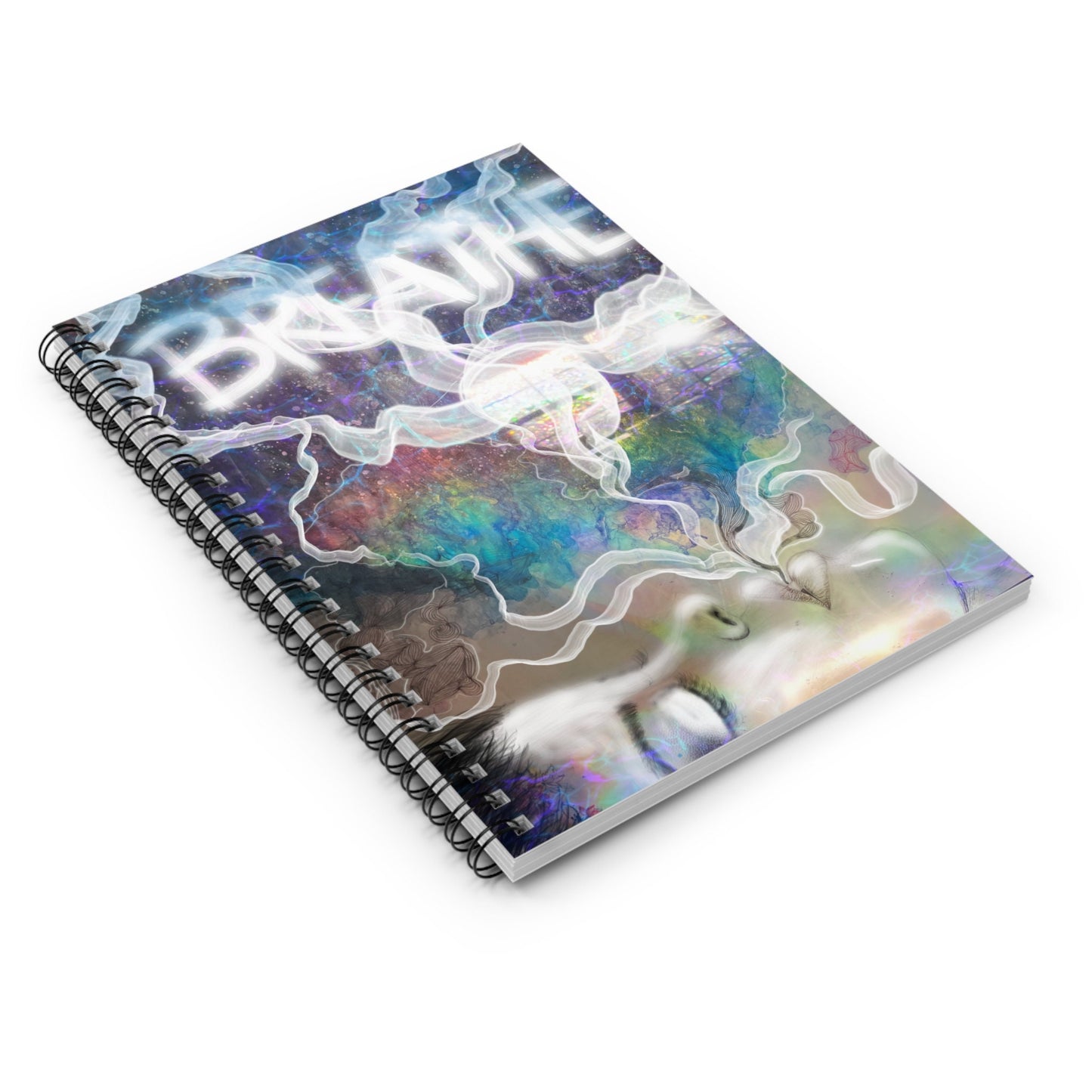 Breathe creativity art by Melody Ann Spiral Notebook - Ruled Line