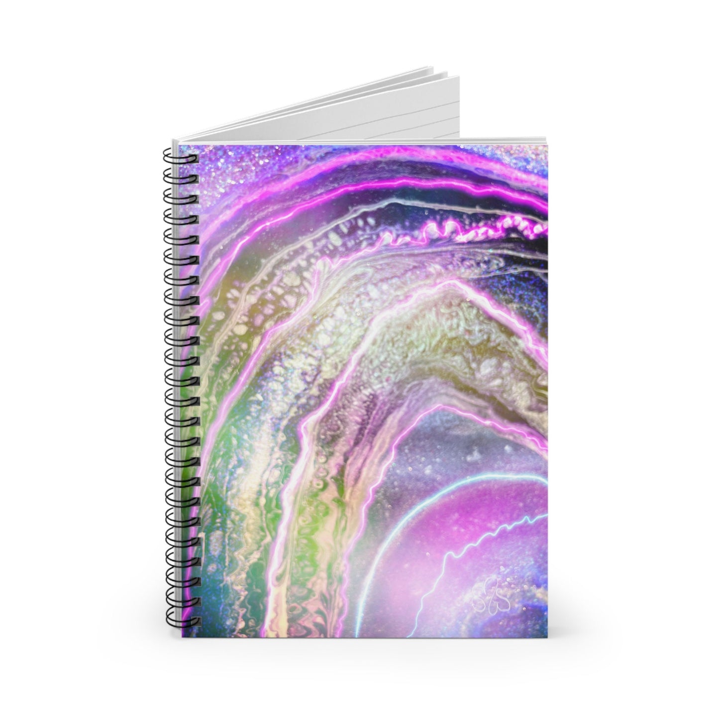 Geode Creativity art by Melody Ann Spiral Notebook - Ruled Line