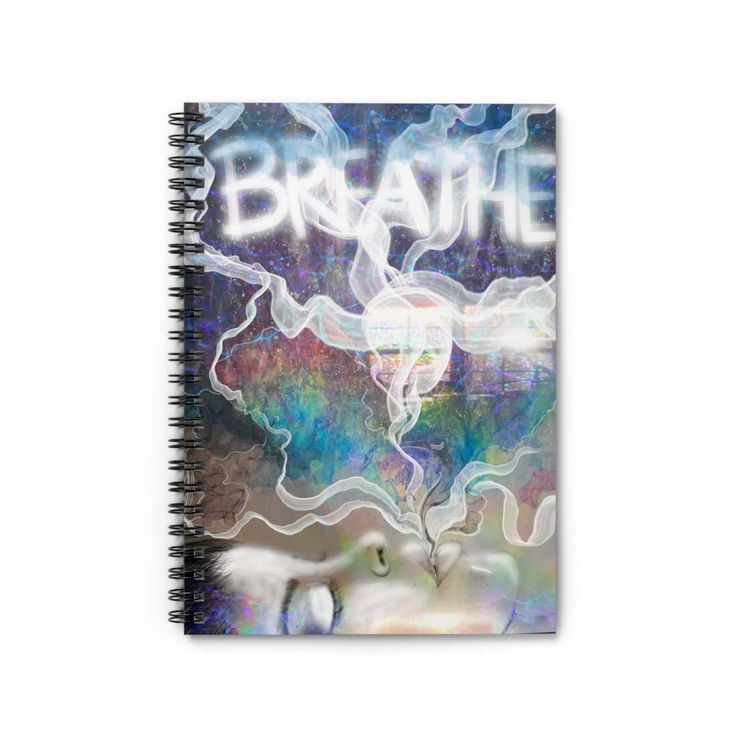 Breathe creativity art by Melody Ann Spiral Notebook - Ruled Line