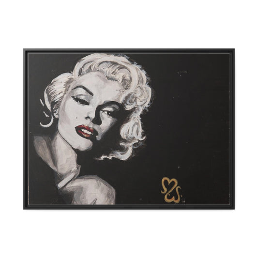 Marilyn Monroe Original Acrylic by Melody Ann Art Print Matte Canvas, Black Frame